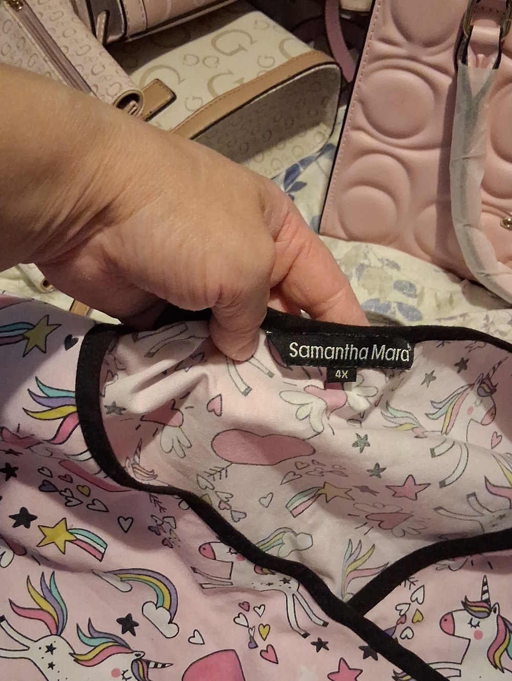 Samantha Mara Pink Unicorn Print Top